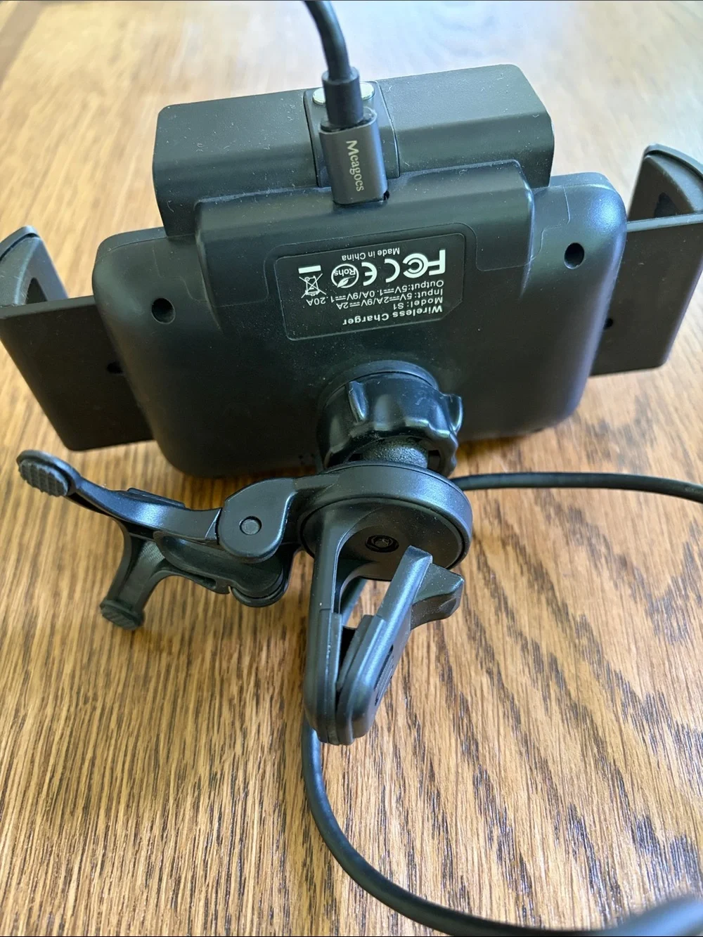 Wireless Car Phone Mount & Charger - Black
